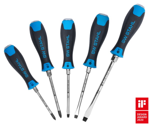 Schraubendrehersatz, schlagfest, Schlitz+Kreuz, 5-teilig